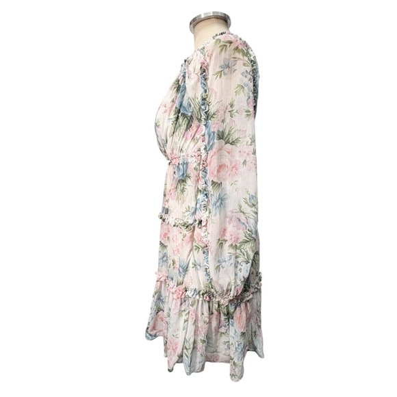 Needle & Thread Long Sleeve Floral Print Dress Size 2 - Picture 3 of 10